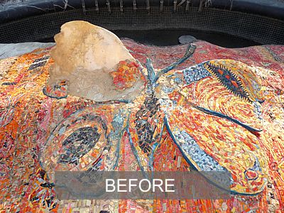 the mosaic before the restoration